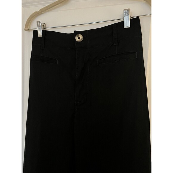 Anthropologie Black Full Length Wide Leg Colette Pants Size 28 EUC - Picture 3 of 10